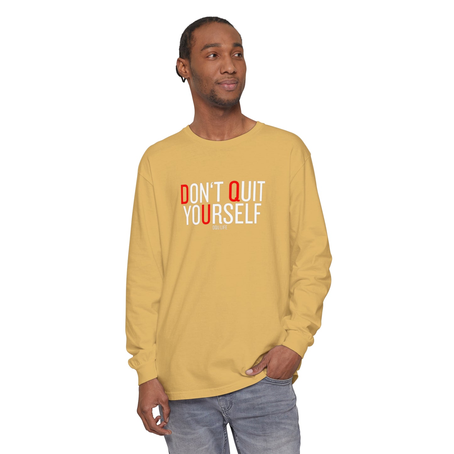 DQU COMFORT COLORS Unisex Garment-dyed Long Sleeve T-Shirt