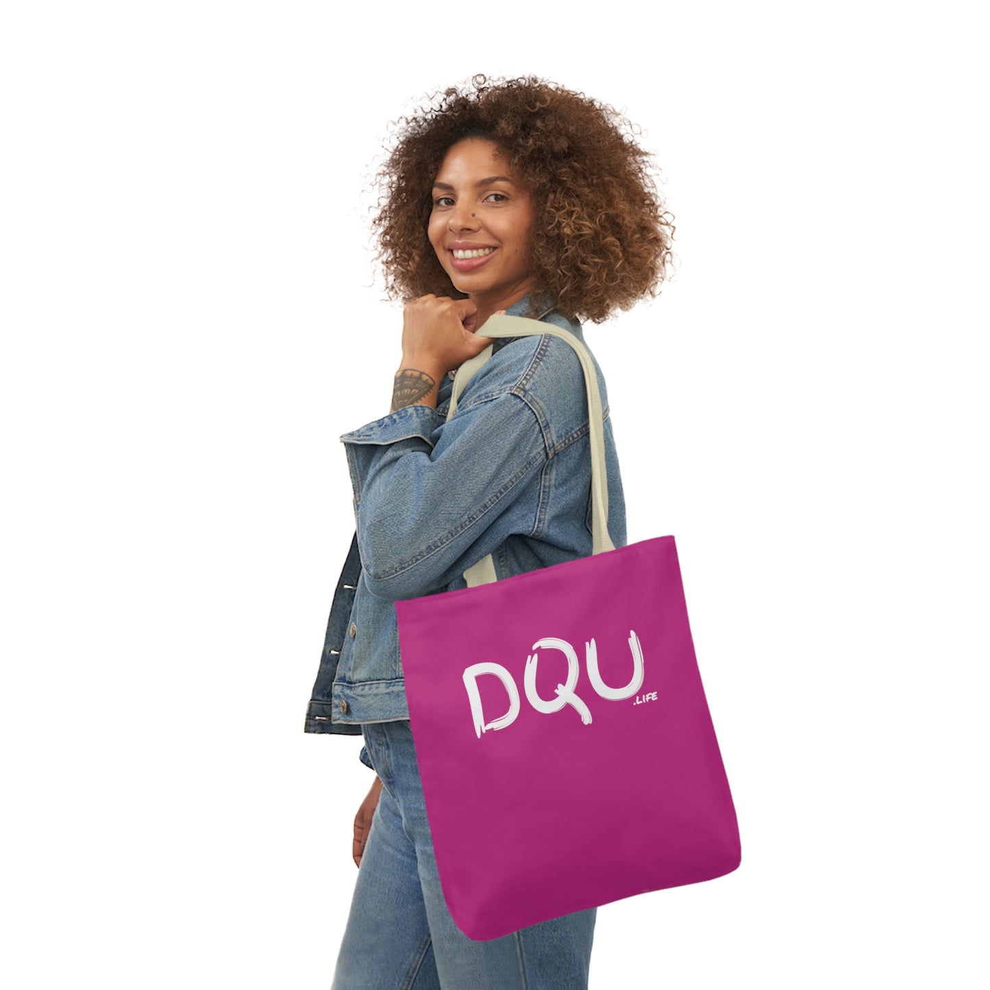 PINK Polyester Canvas Tote Bag (AOP)