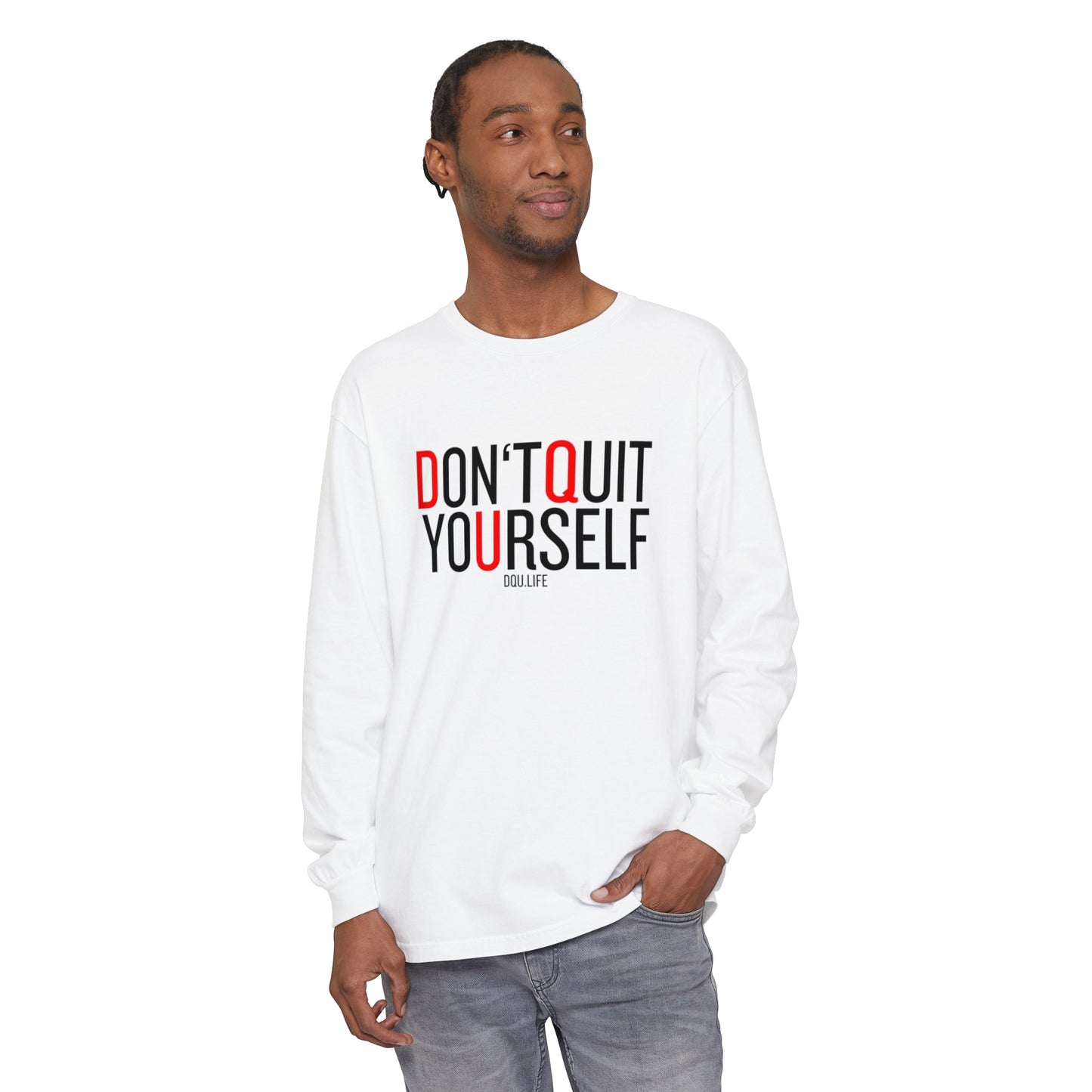 DQU COMFORT COLORS Unisex Garment-dyed Long Sleeve T-Shirt