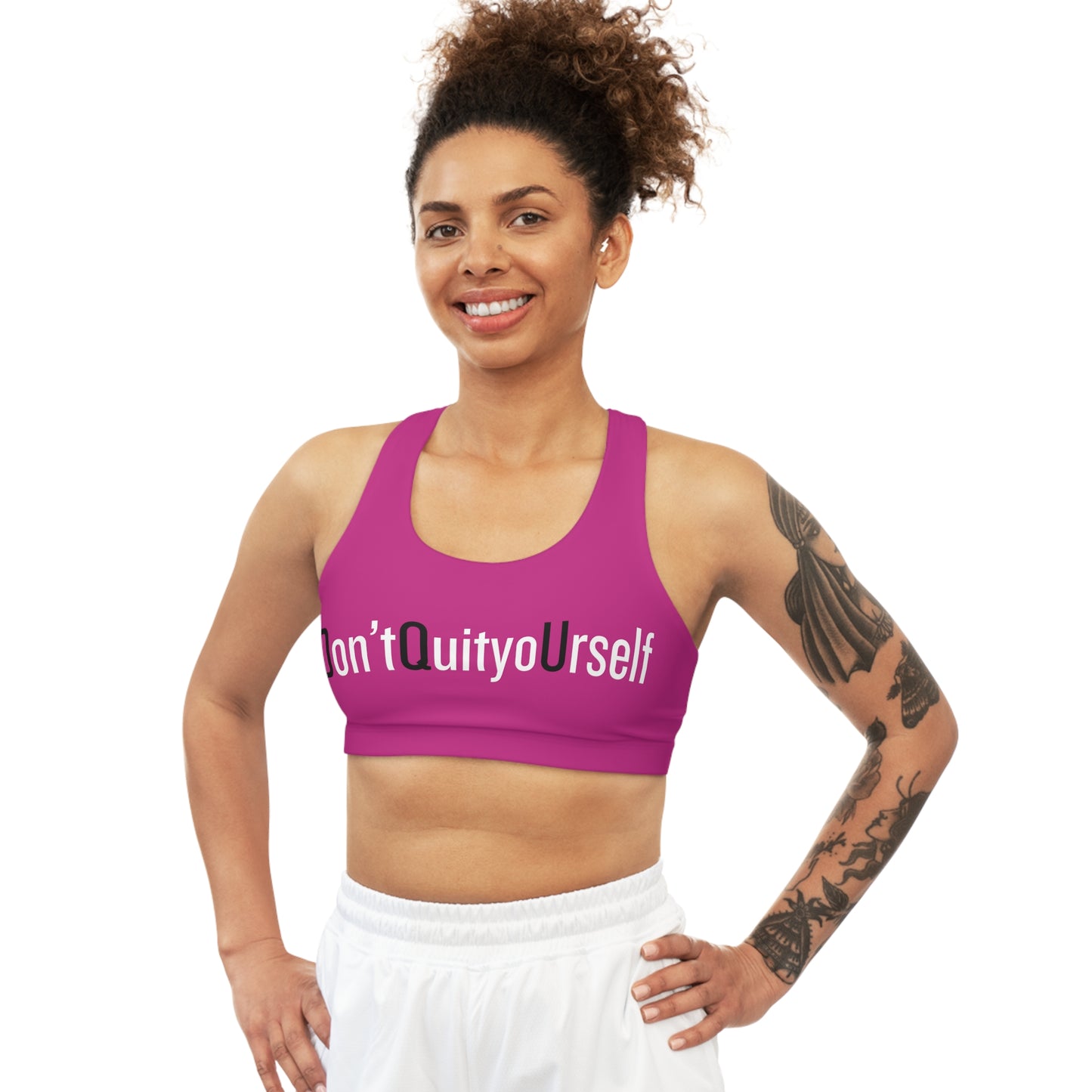 PINK DQU Seamless Sports Bra (AOP)
