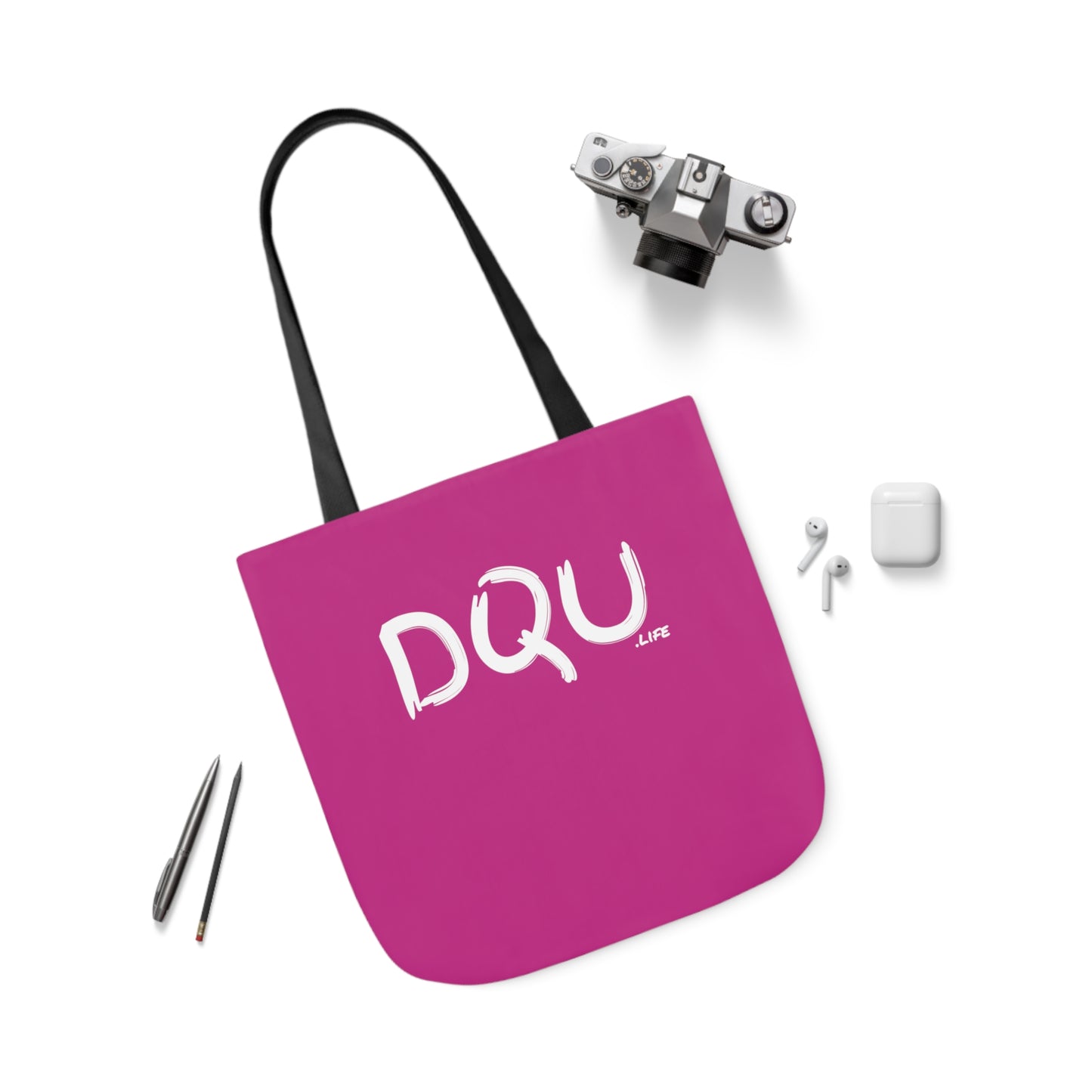 PINK Polyester Canvas Tote Bag (AOP)