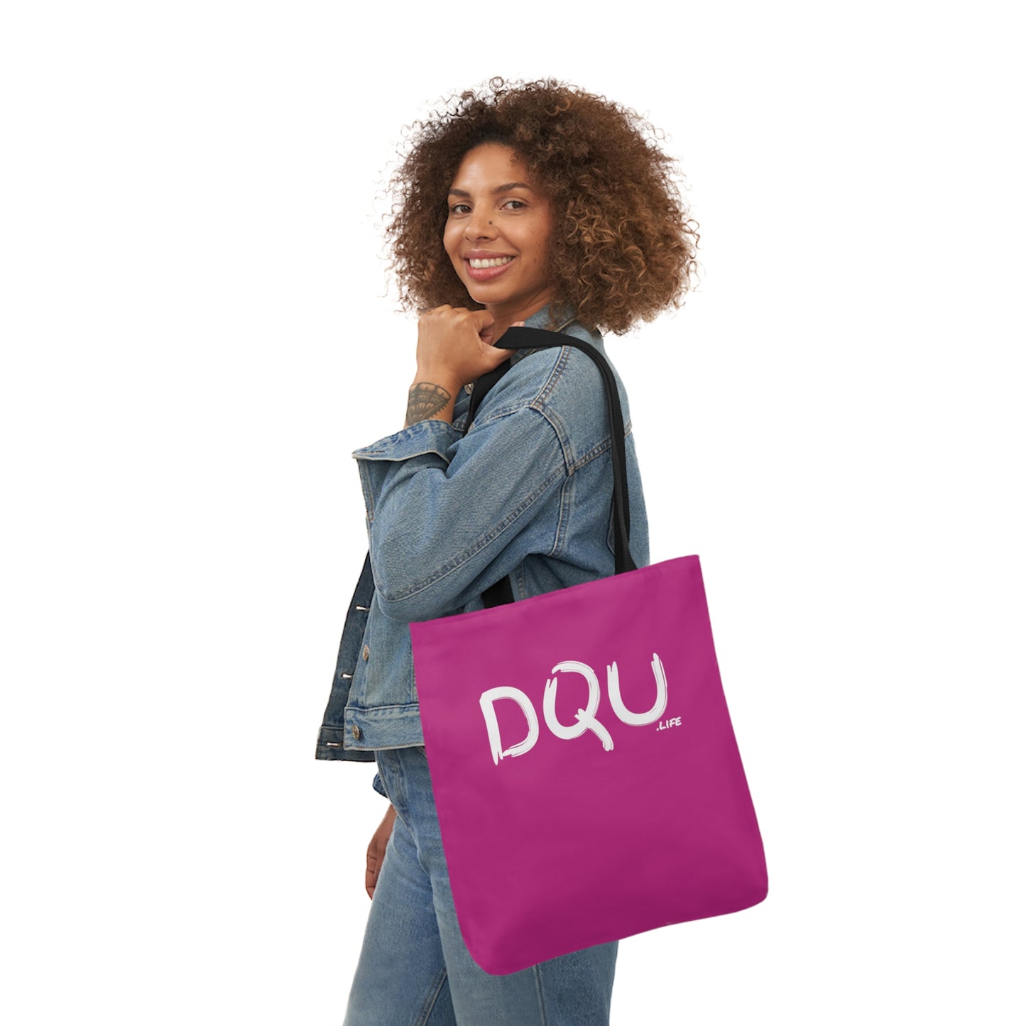 PINK Polyester Canvas Tote Bag (AOP)