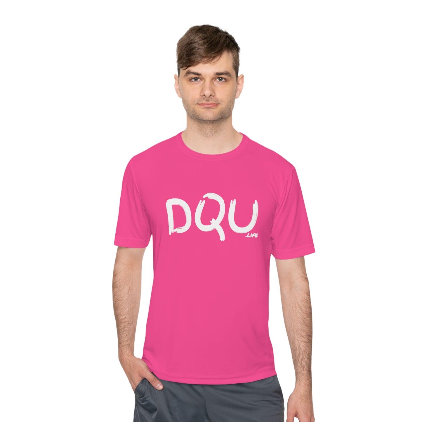 PINK SPORT-TEK Unisex Moisture Wicking Tee