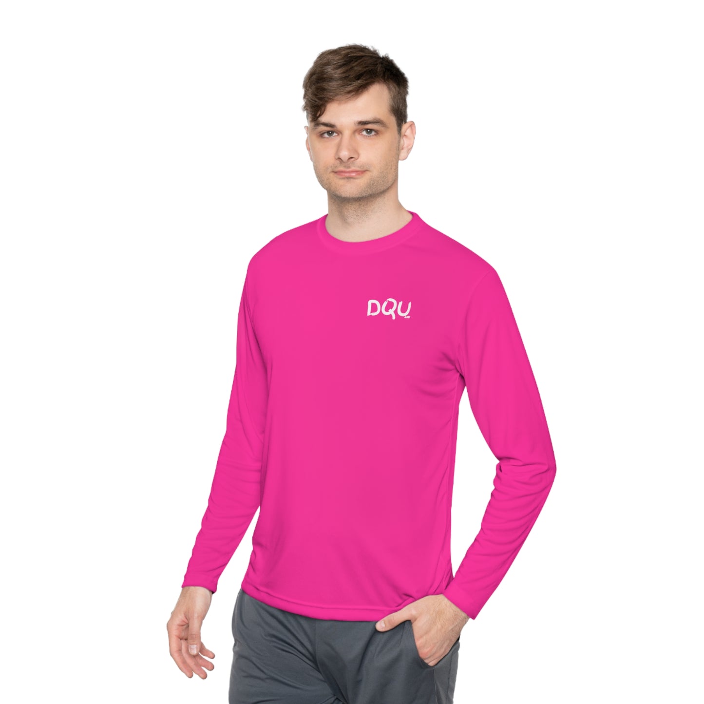 PINK DQU SPORT-TEK Unisex Lightweight Long Sleeve Tee