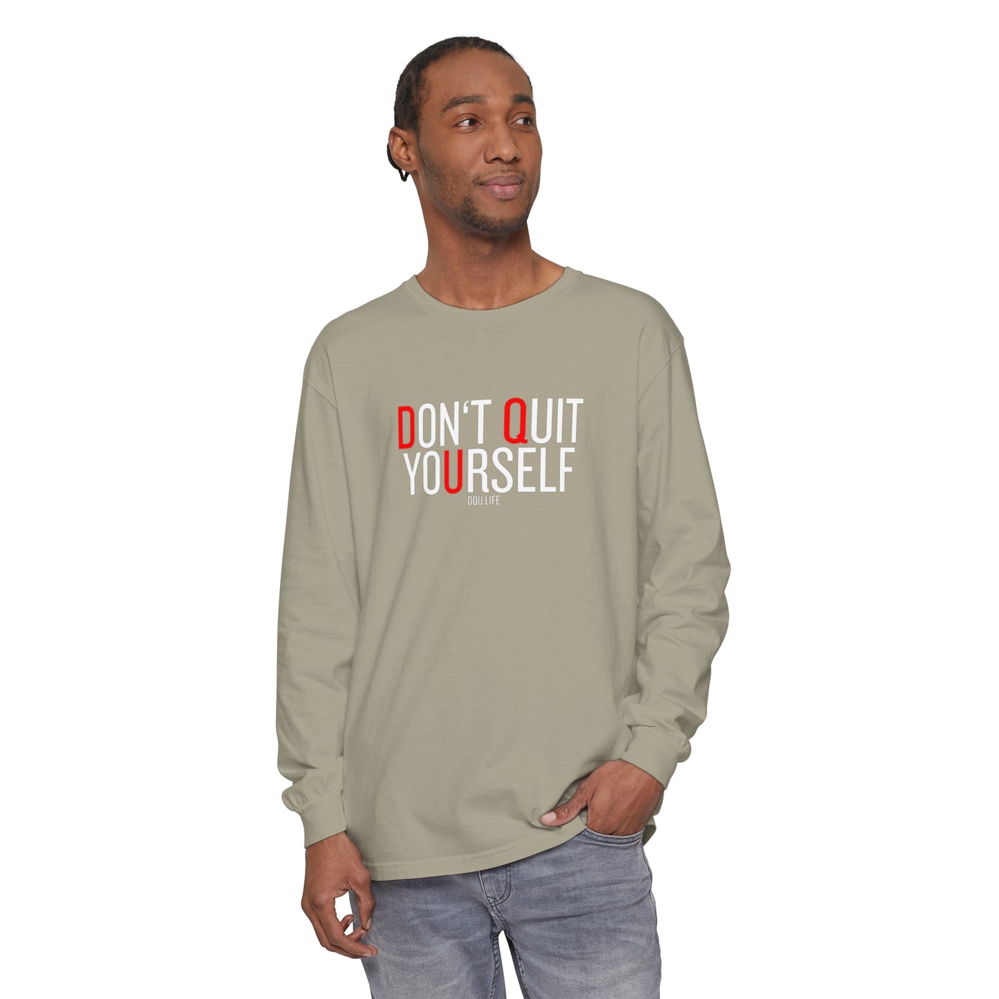 DQU COMFORT COLORS Unisex Garment-dyed Long Sleeve T-Shirt
