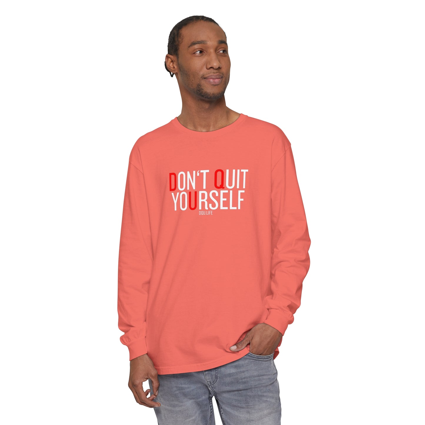 DQU COMFORT COLORS Unisex Garment-dyed Long Sleeve T-Shirt
